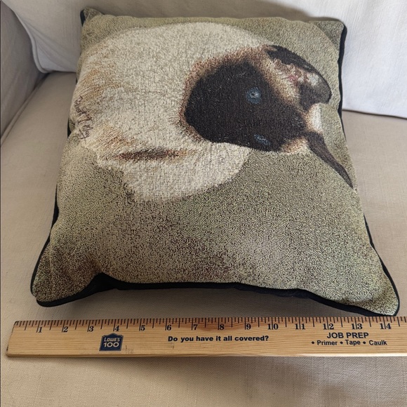 Pillow Decorated Robert J May Siamese Cat Portrait 15” square tapestry - Picture 7 of 7